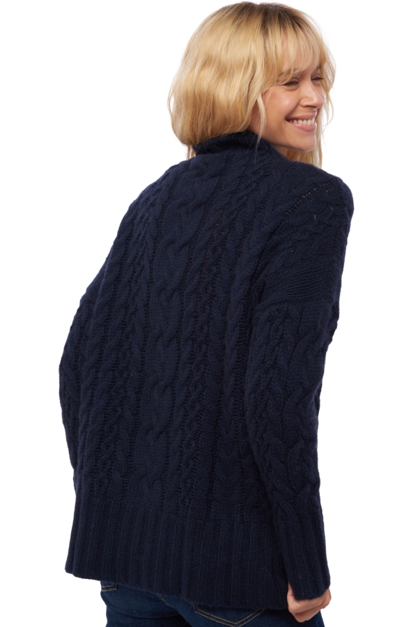 Yak ladies chunky sweater victoria midnight blue 3xl