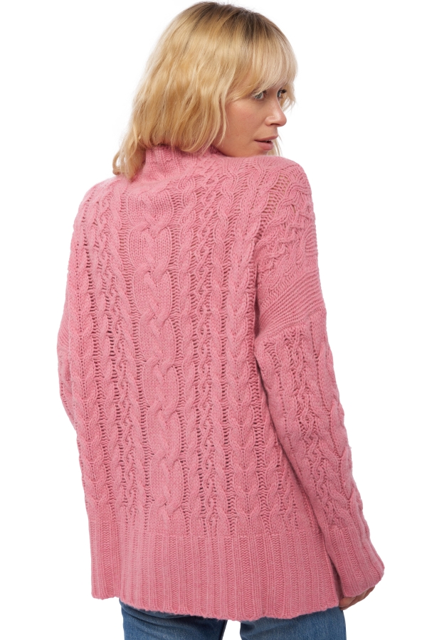 Yak ladies chunky sweater victoria pink l