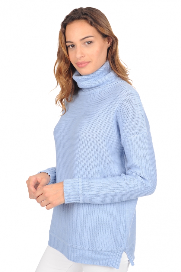 Yak ladies chunky sweater ygritte sky blue s3
