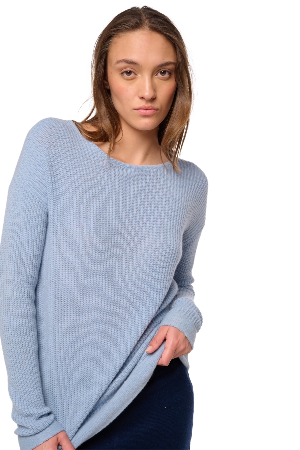 Yak ladies roll neck zenica sky blue s