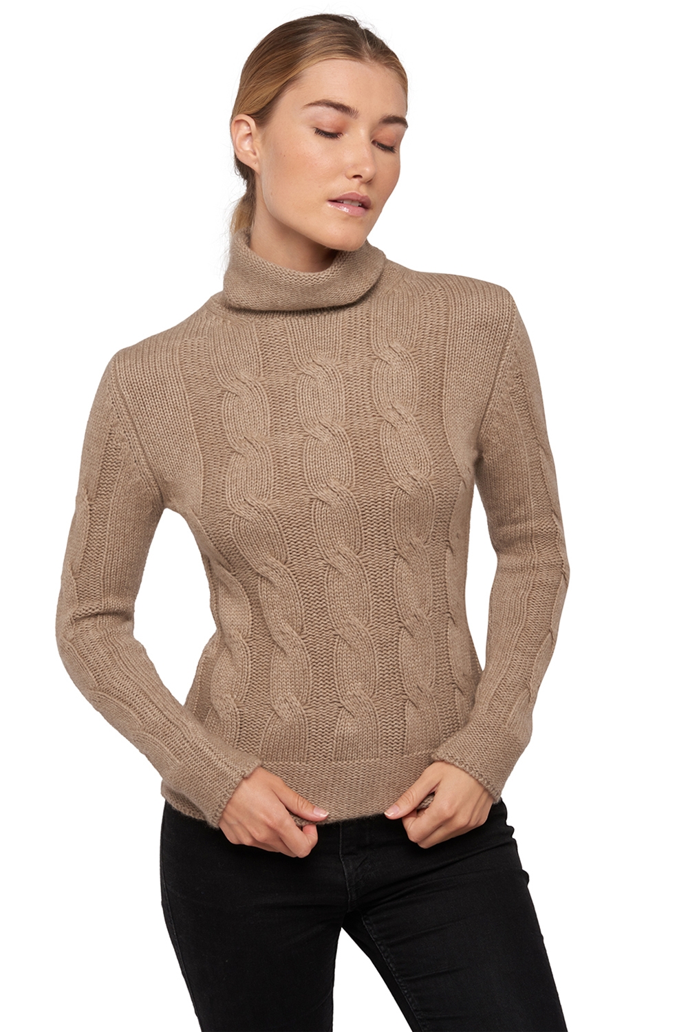  ladies chunky sweater natural blabla natural brown 4xl
