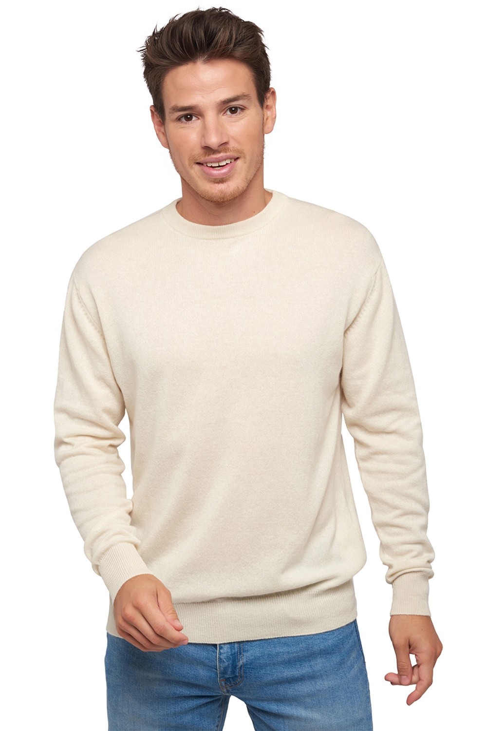  men chunky sweater natural ness 4f natural ecru xs