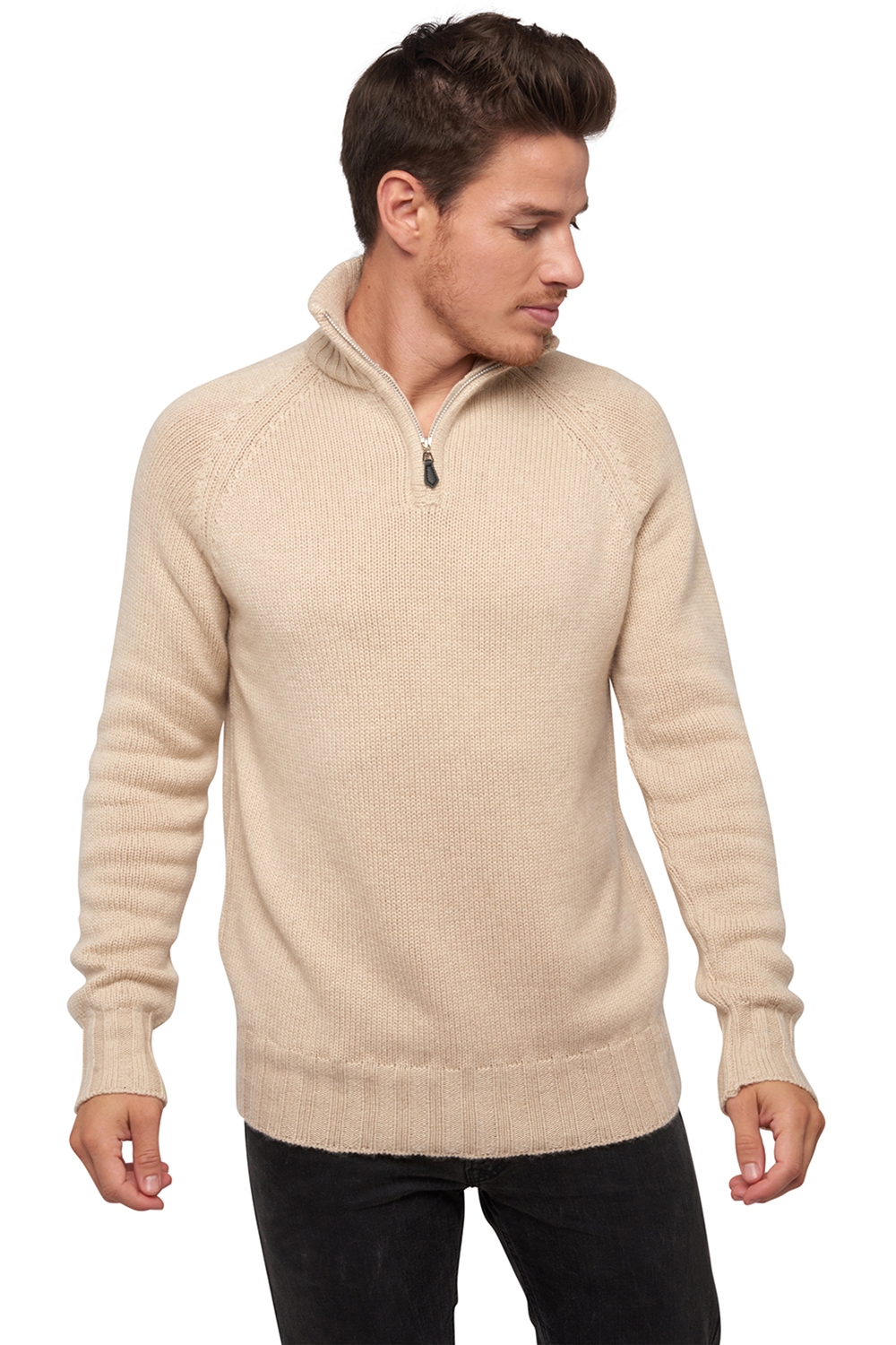  men chunky sweater natural viero natural beige 3xl