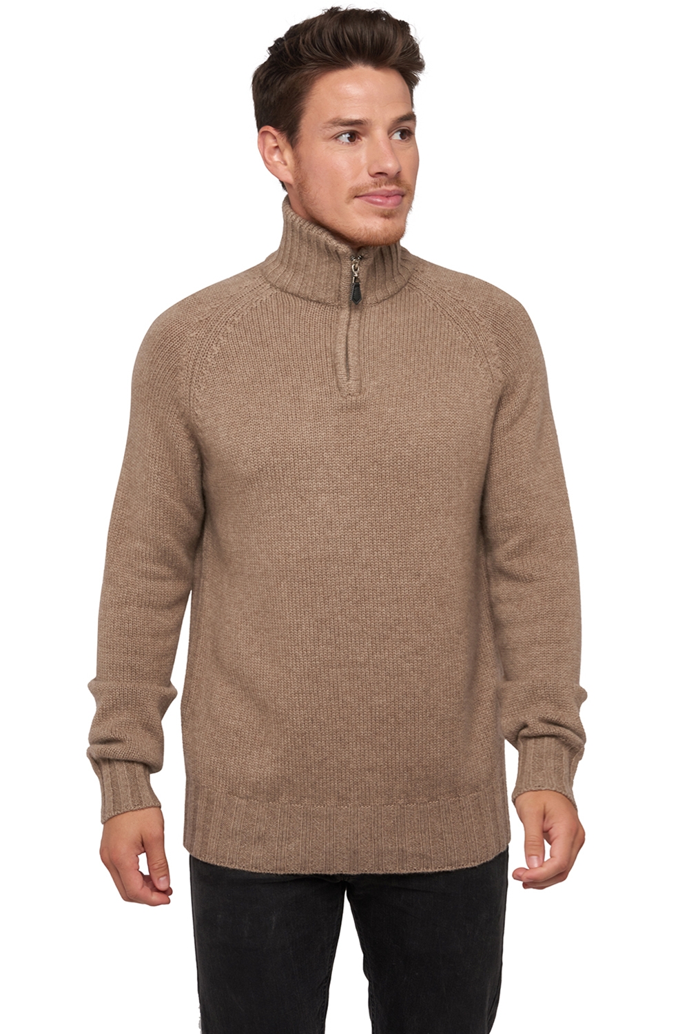  men chunky sweater natural viero natural brown 2xl