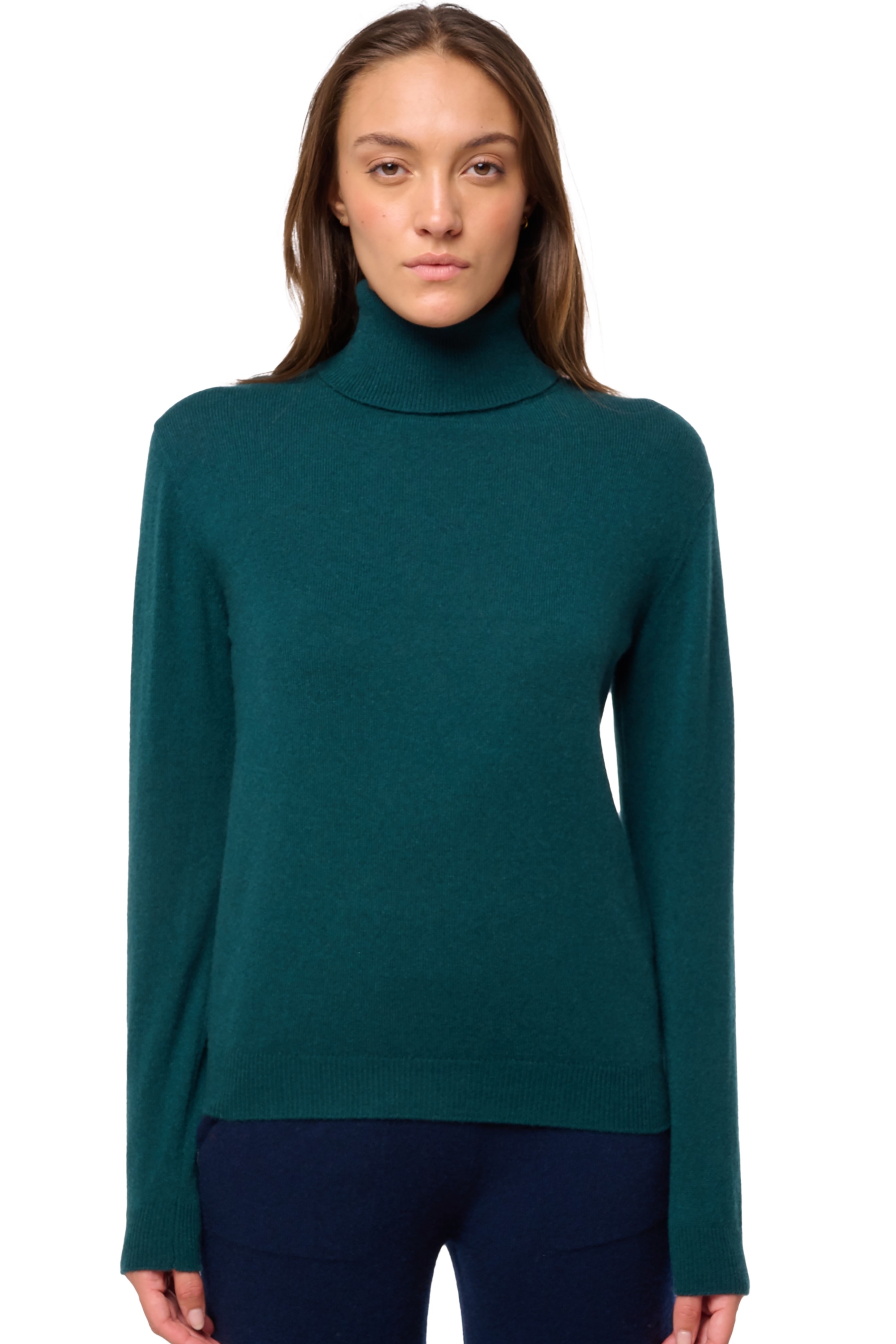 Cashmere ladies basic sweaters at low prices tale first vert emeraude xs