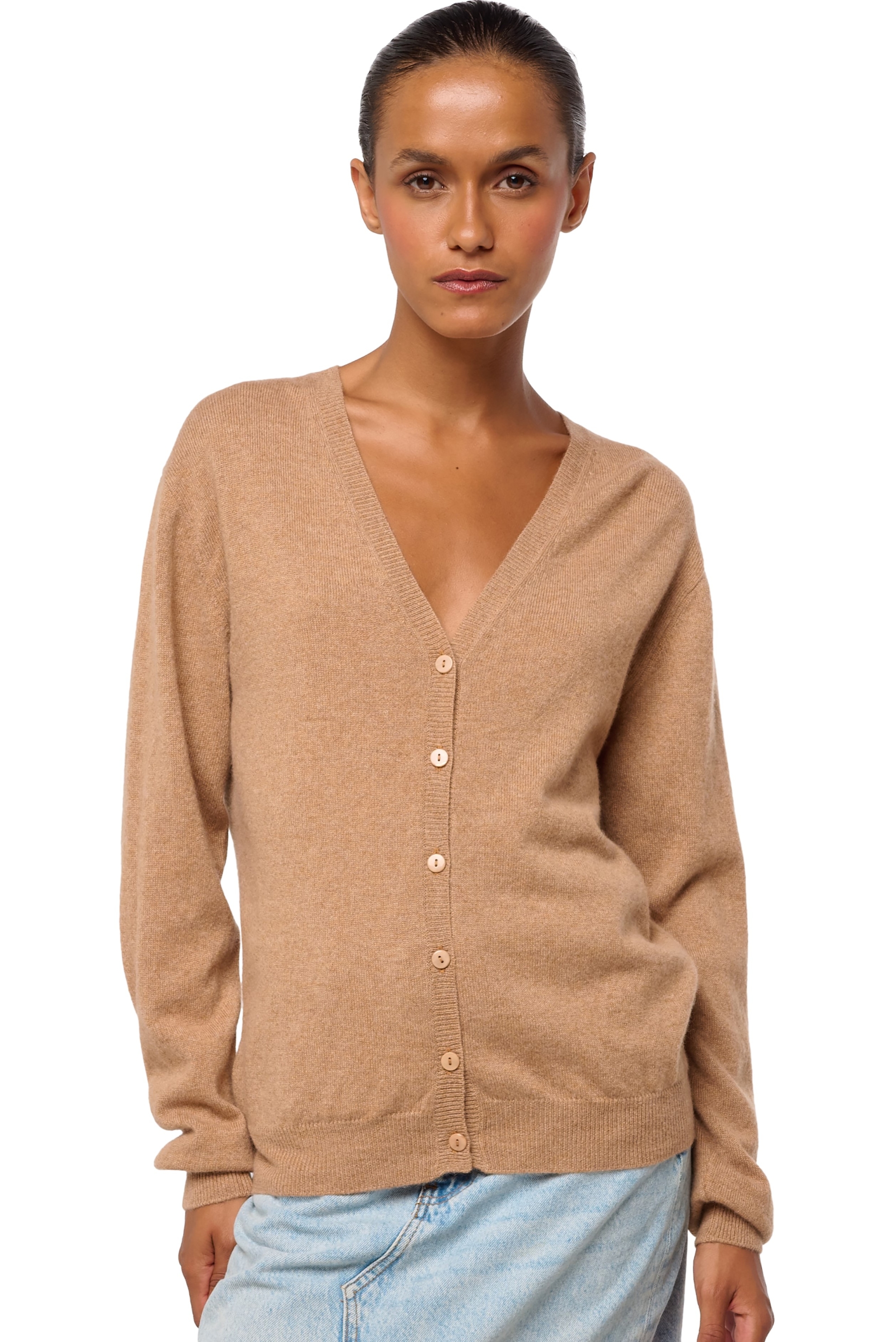 Cashmere ladies basic sweaters at low prices taline first african camel 2xl