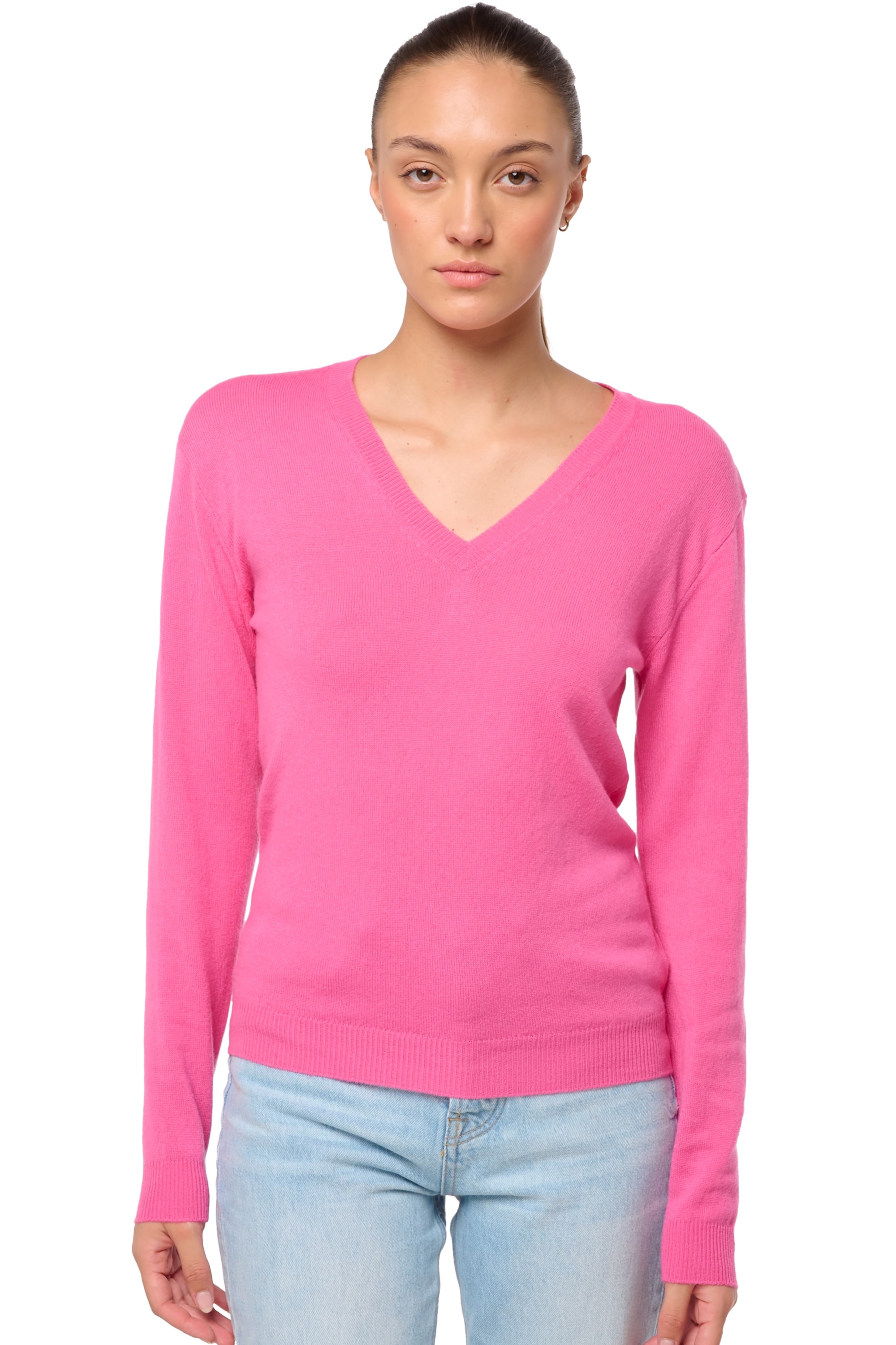 Cashmere ladies basic sweaters at low prices tessa first flashy rose m