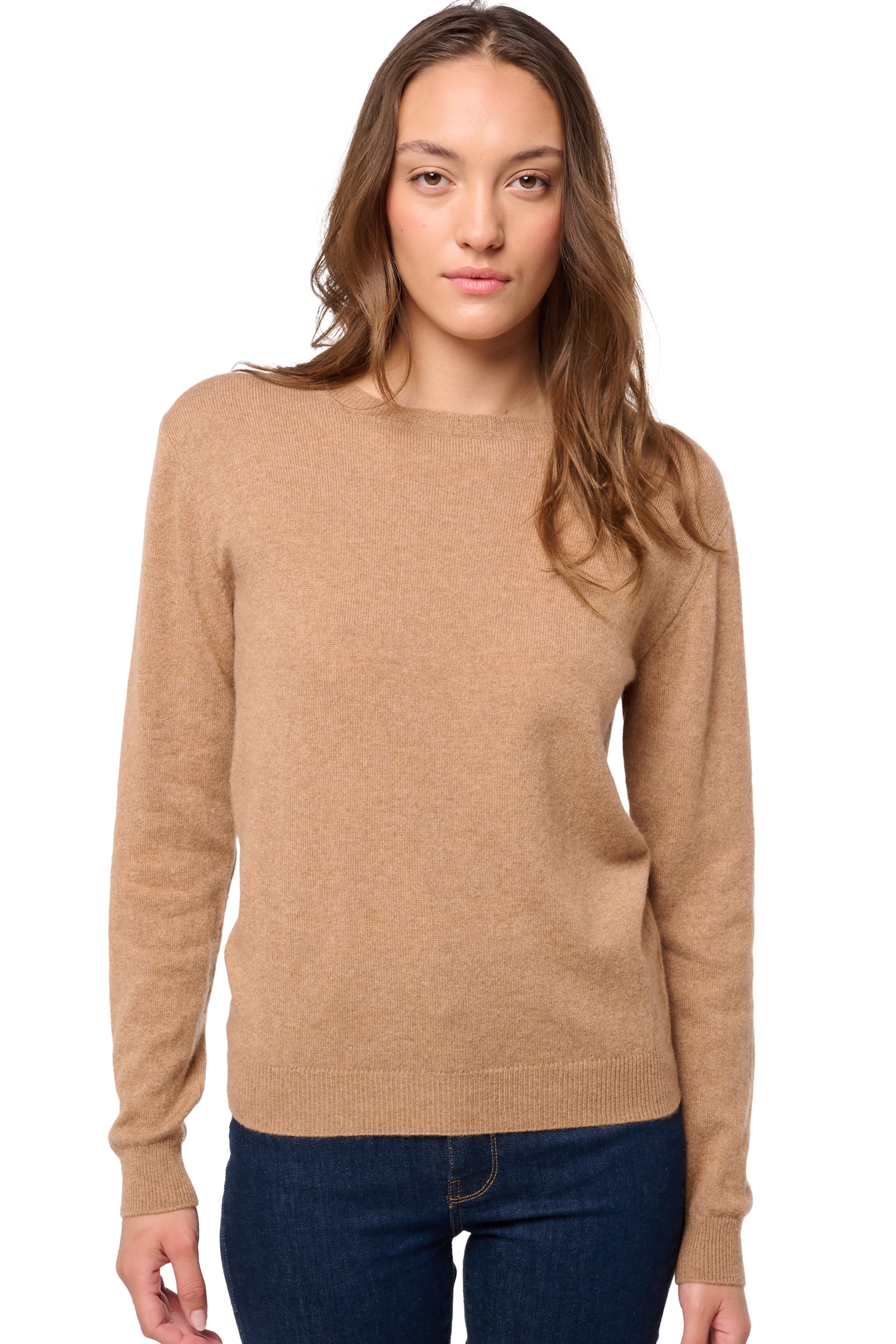 Cashmere ladies basic sweaters at low prices thalia first african camel 2xl