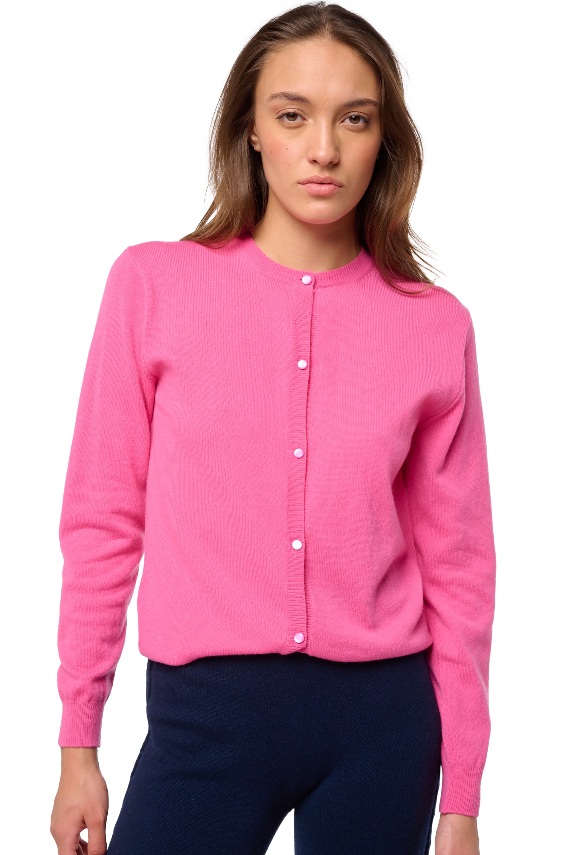 Cashmere ladies cardigans tyra first flashy rose xs