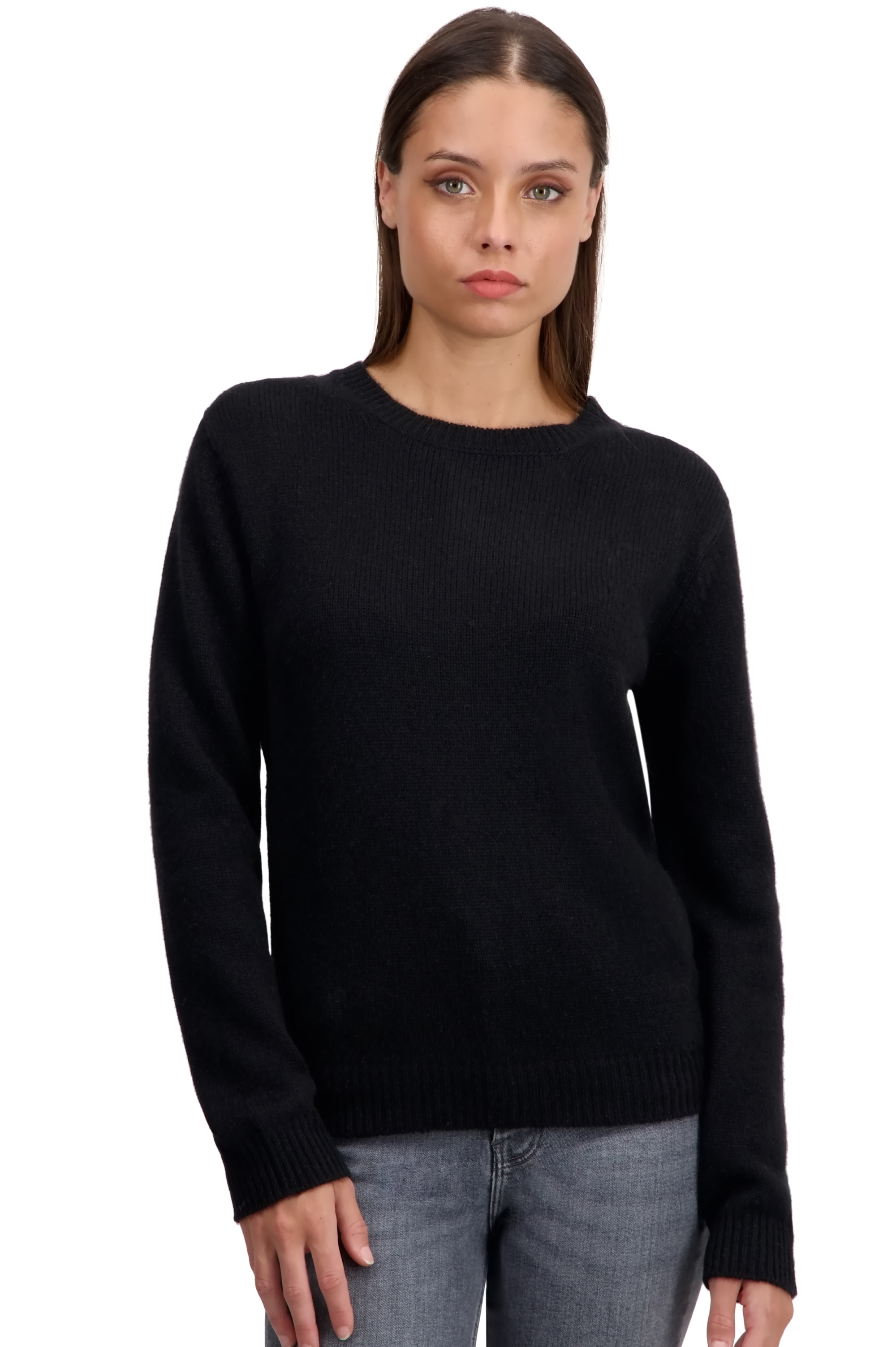 Cashmere ladies chunky sweater tyrol black 2xl