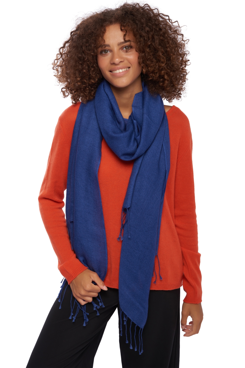 Cashmere ladies diamant twilight blue 201 cm x 71 cm