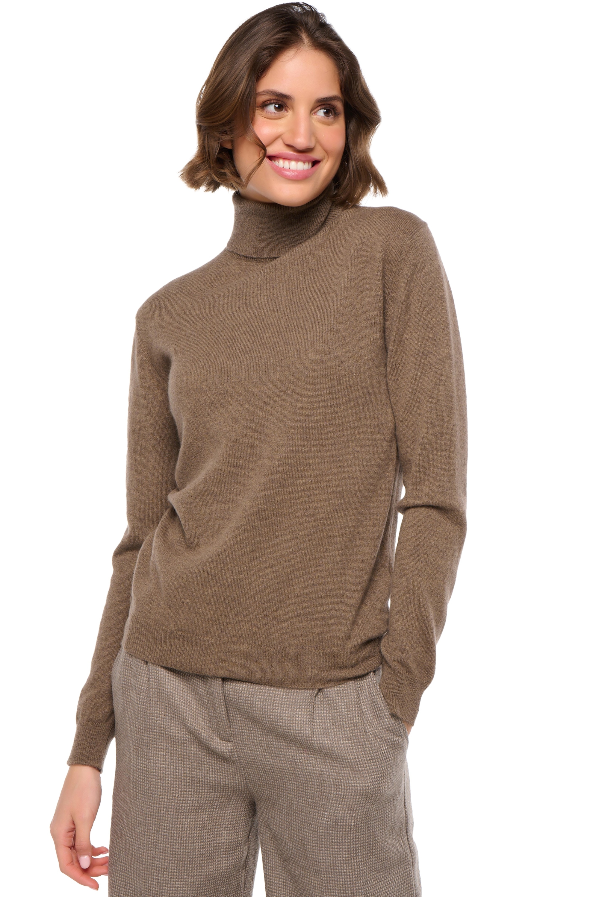 Cashmere ladies roll neck tale first otter s