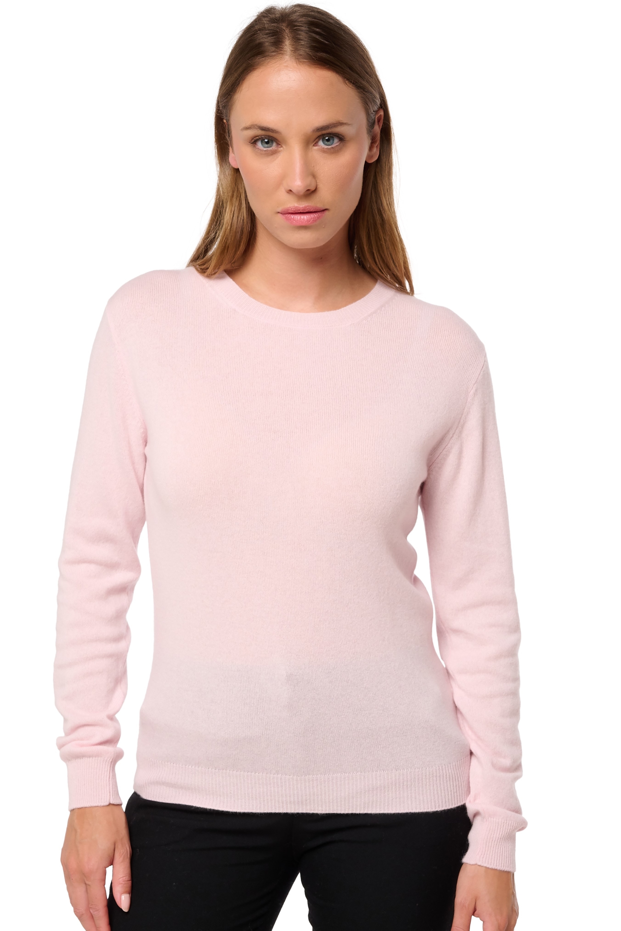 Cashmere ladies round necks thalia first pale blossom m