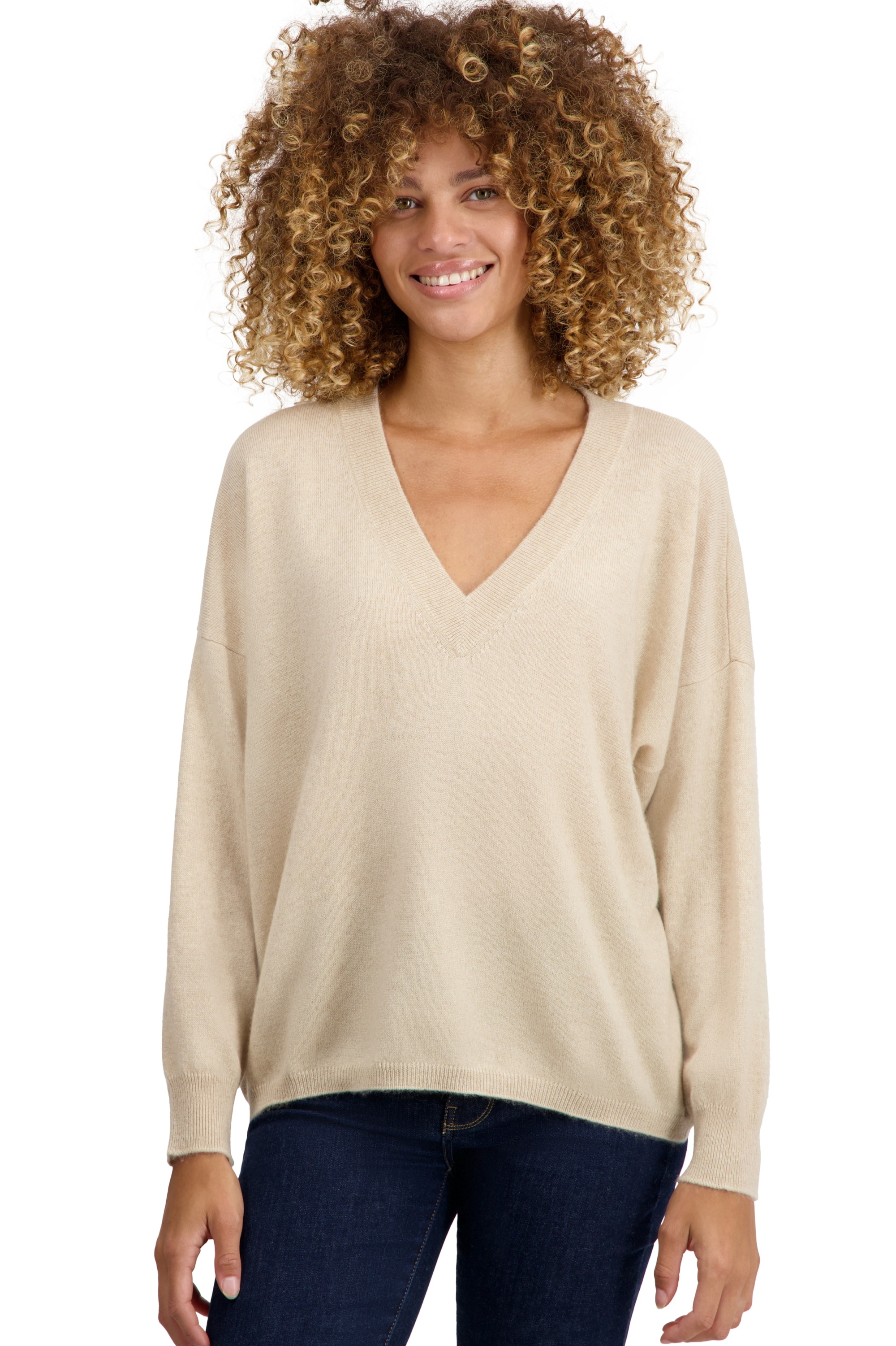 Cashmere ladies spring summer collection theia natural beige 2xl