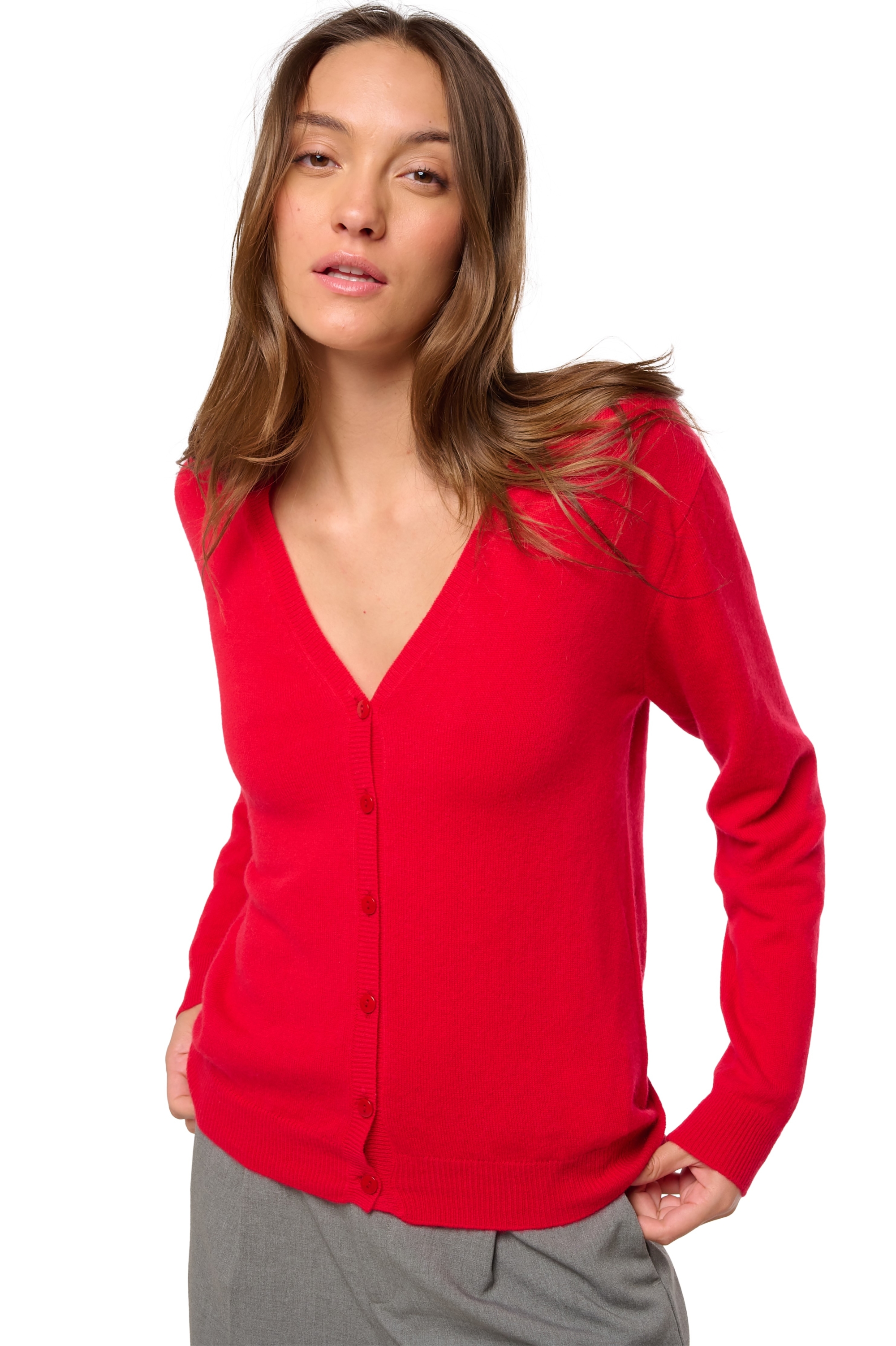 Cashmere ladies taline first deep red m