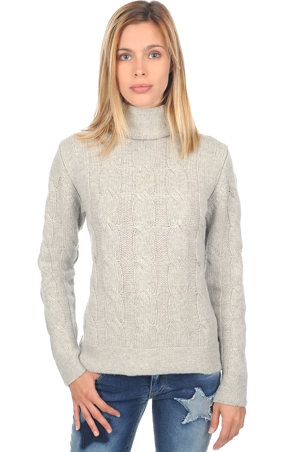 Cashmere ladies timeless classics blanche flanelle chine 2xl