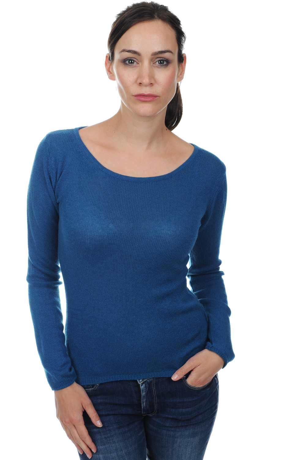 Cashmere ladies timeless classics caleen canard blue s