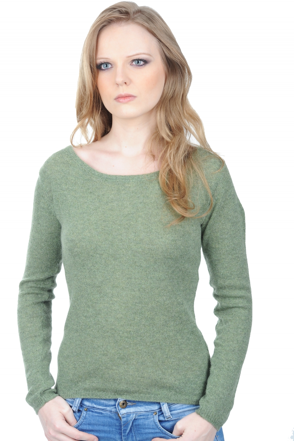 Cashmere ladies timeless classics caleen olive chine 2xl