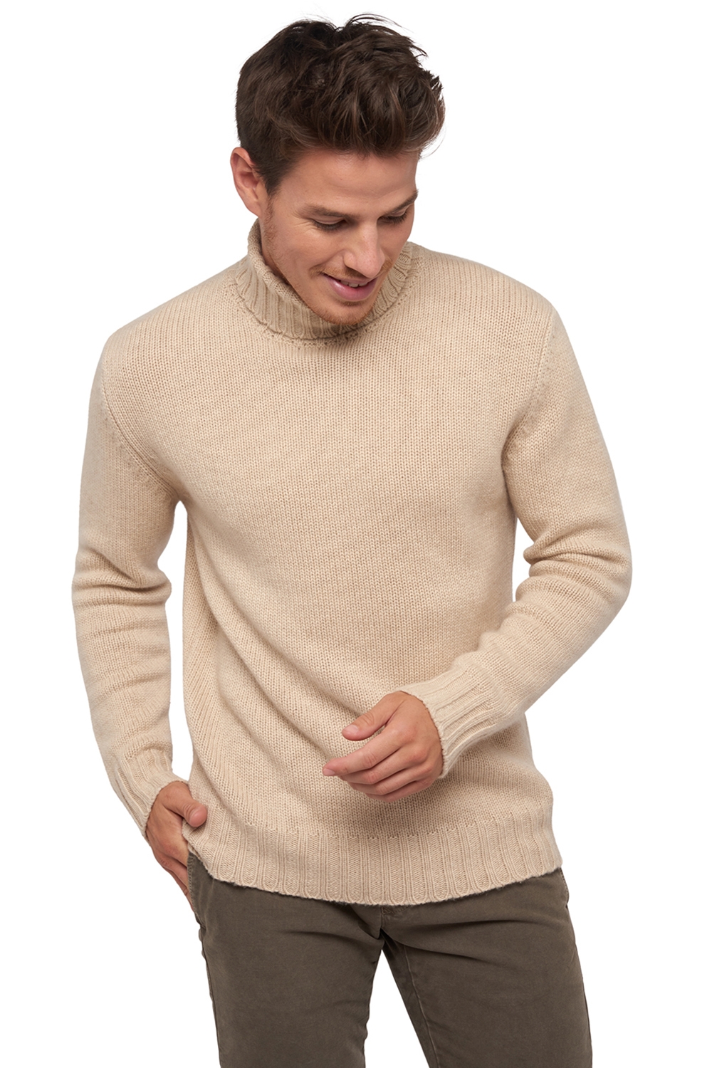 Cashmere men achille natural beige xl