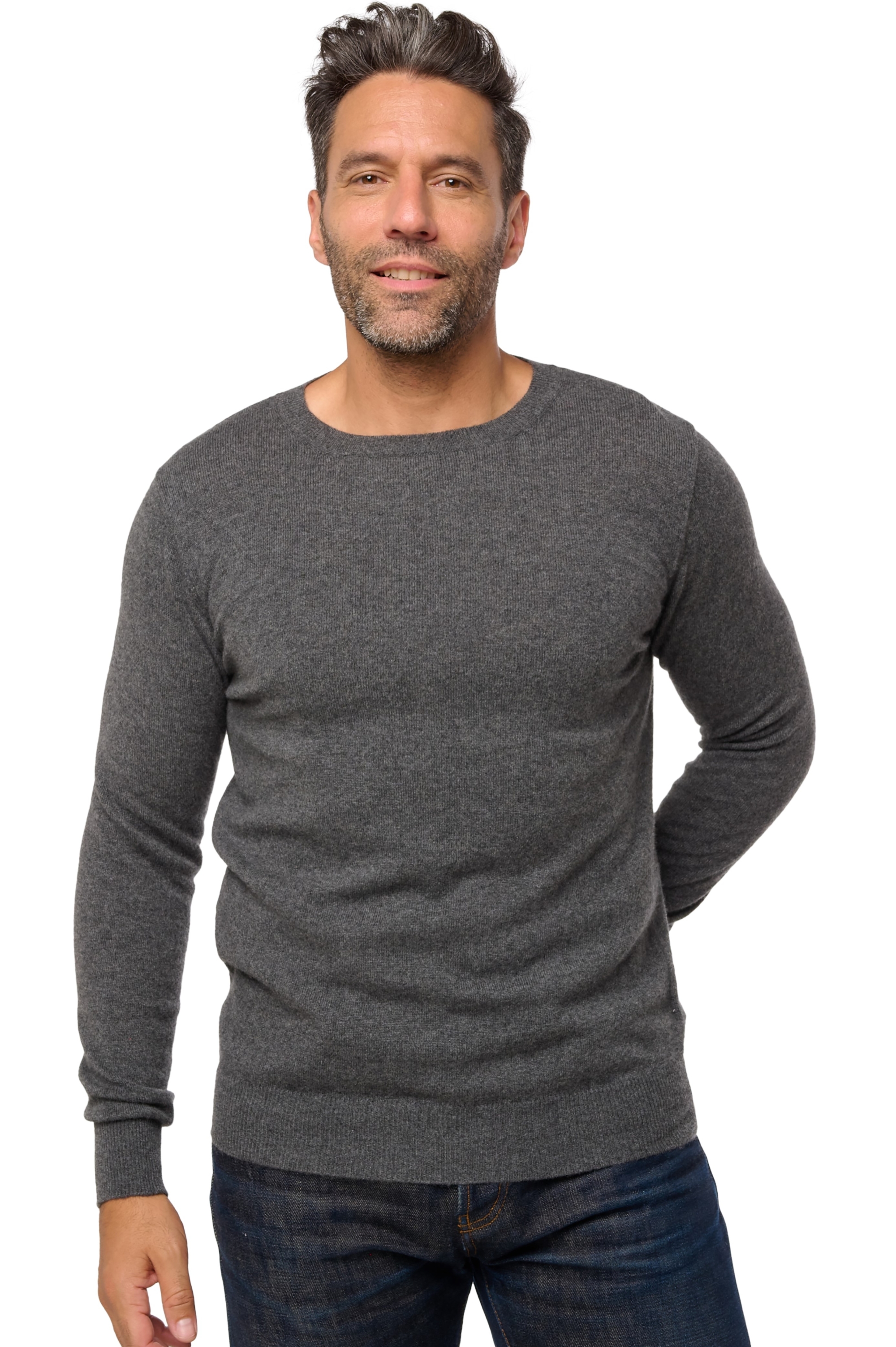 Cashmere men basic sweaters at low prices tao first dark grey 2xl