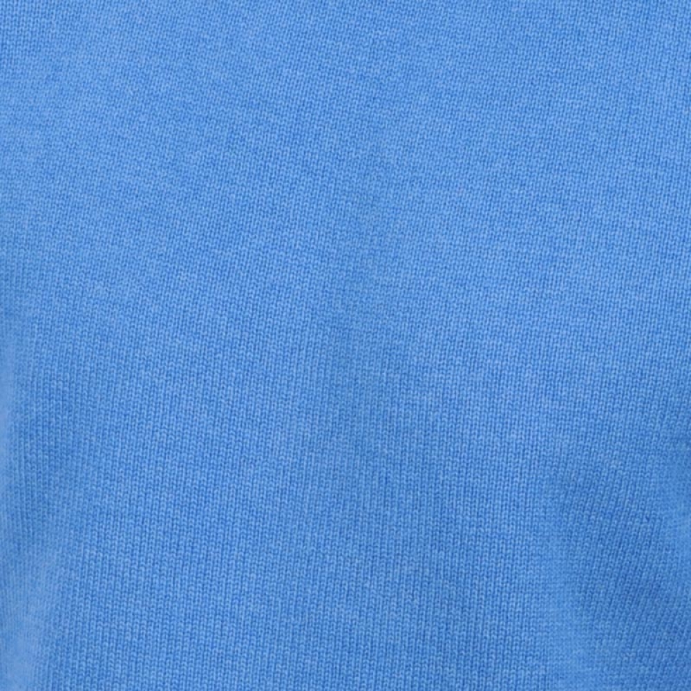 Cashmere men chunky sweater achille blue chine 3xl
