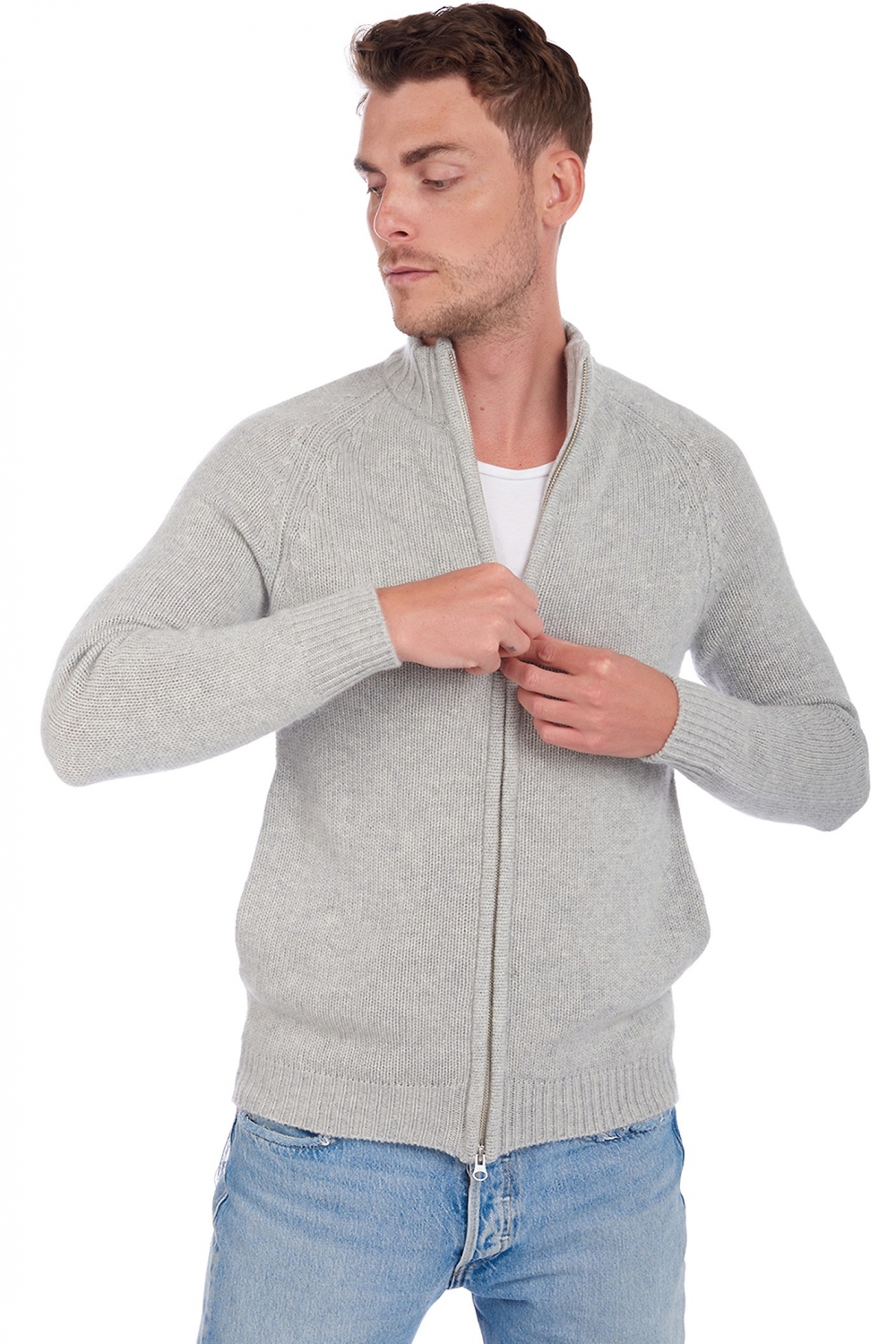 Cashmere men chunky sweater argos flanelle chine s