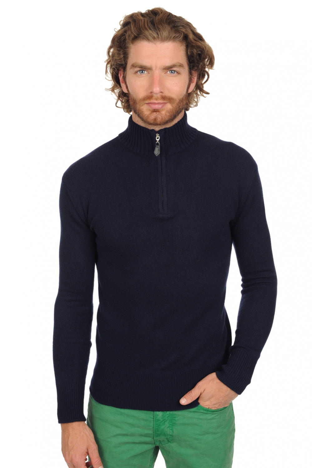 Cashmere men chunky sweater donovan premium premium navy 2xl