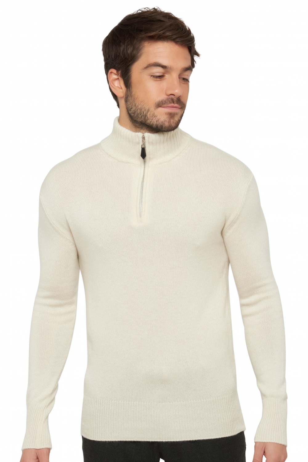 Cashmere men chunky sweater donovan premium tenzin natural 2xl