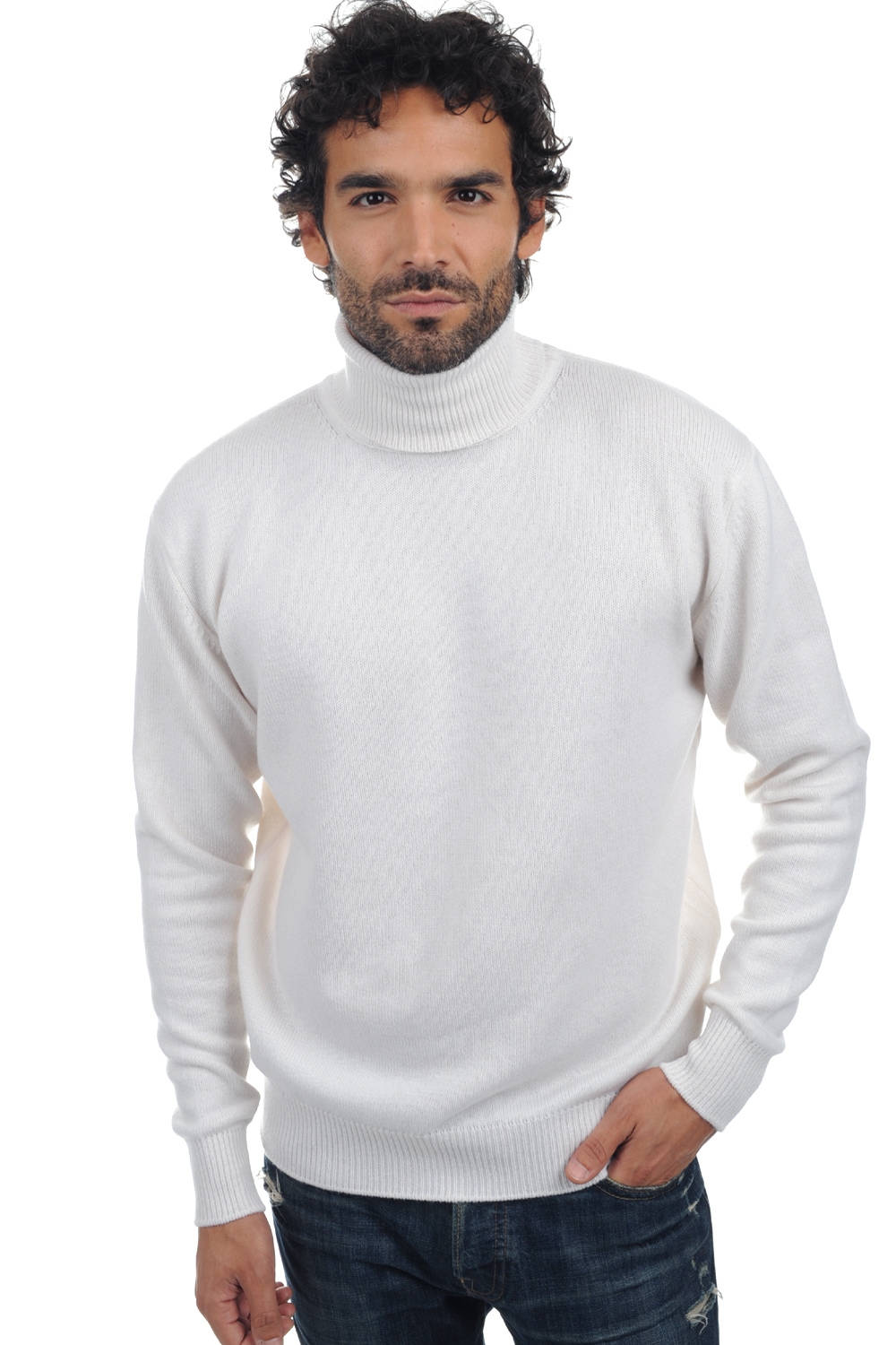 Cashmere men chunky sweater edgar 4f off white l