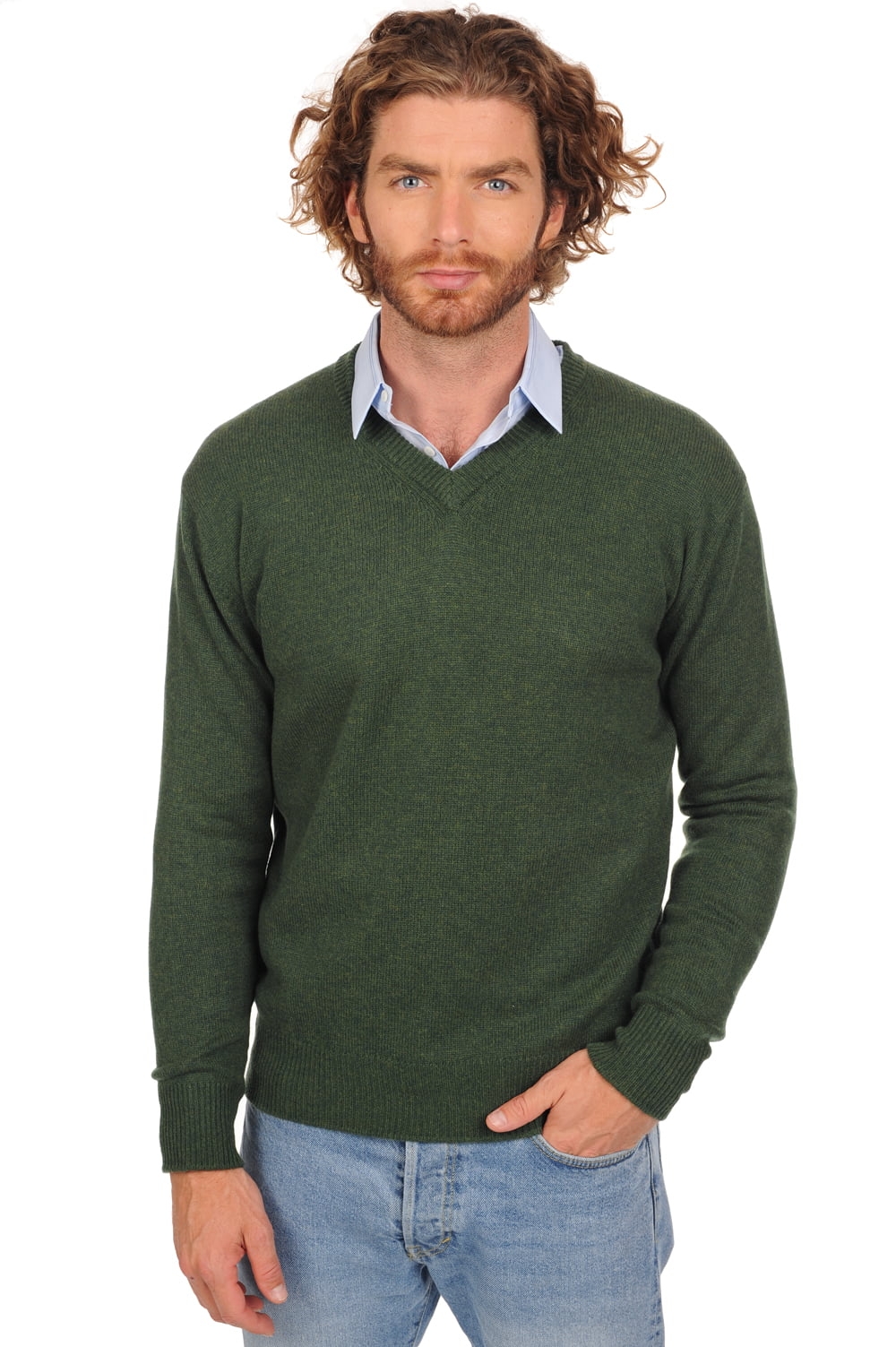 Cashmere men chunky sweater hippolyte 4f cedar 4xl
