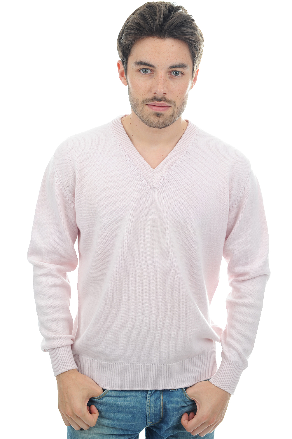 Cashmere men chunky sweater hippolyte 4f shinking violet 4xl