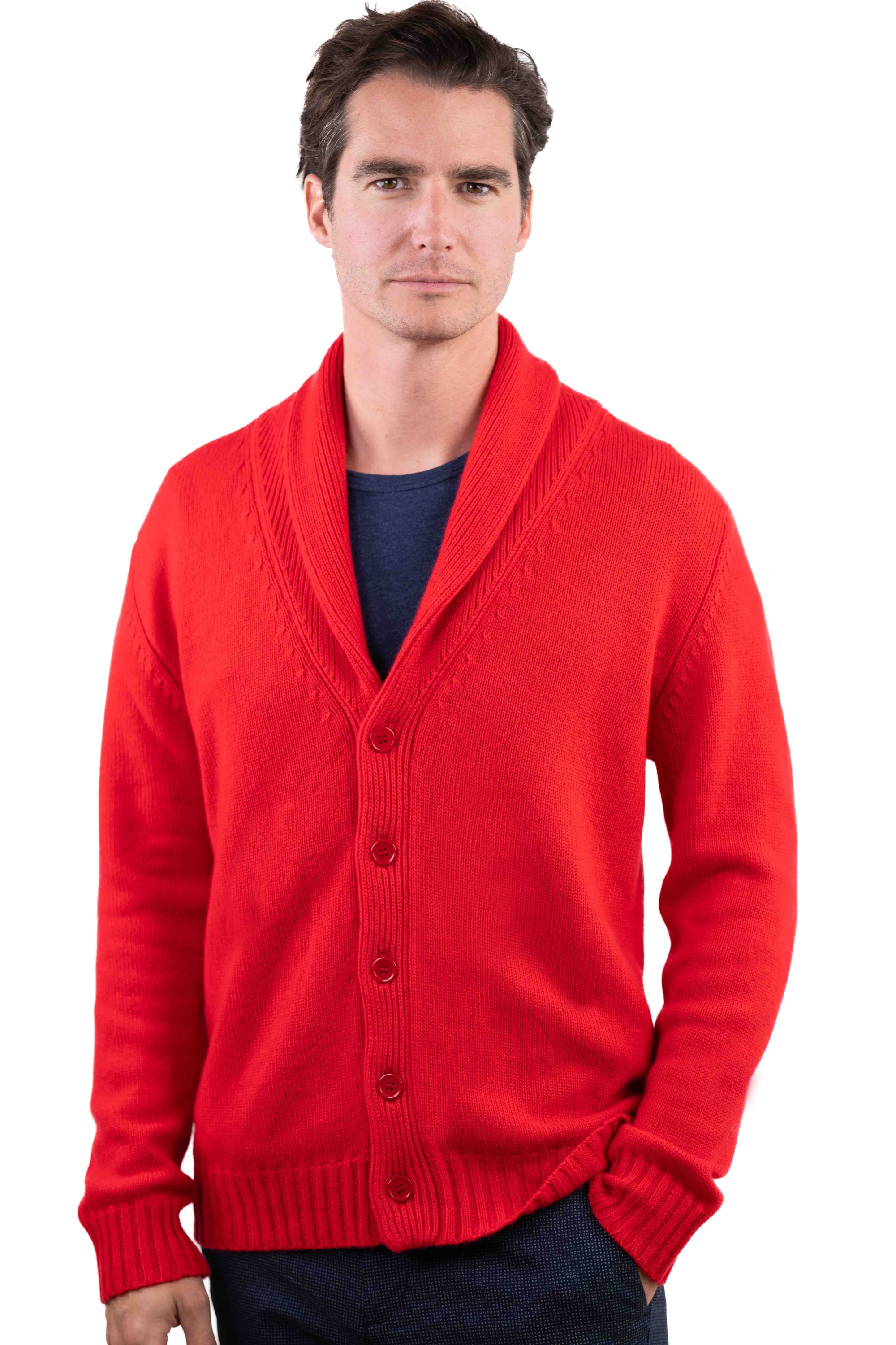 Cashmere men chunky sweater jovan rouge l