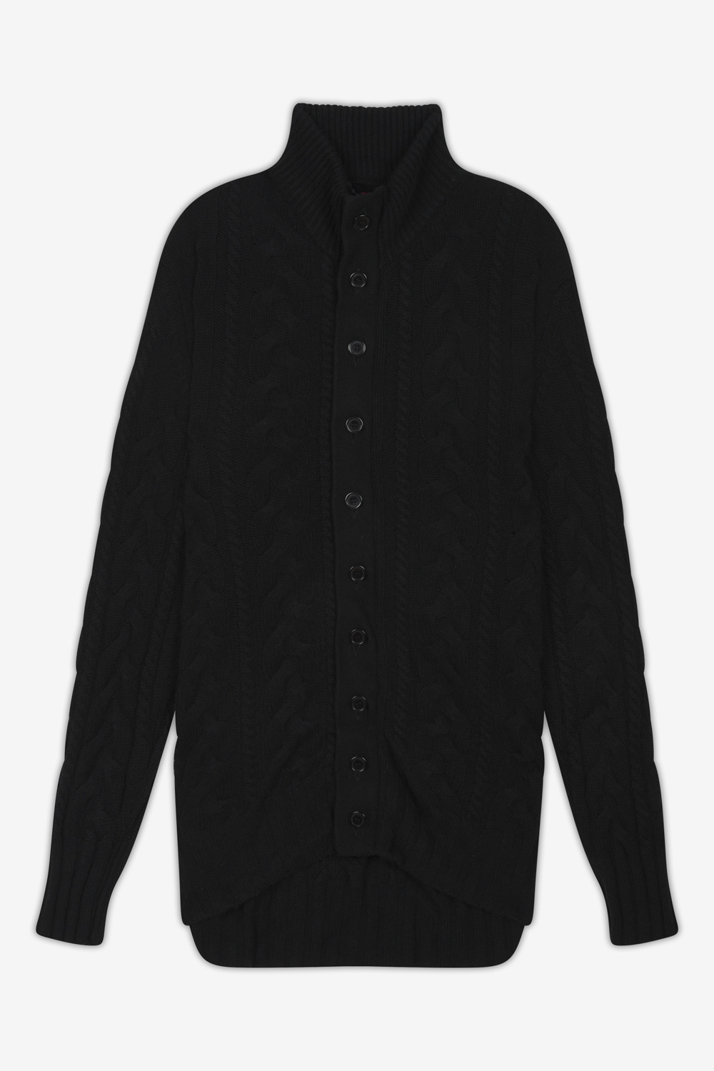 Cashmere men chunky sweater loris black 3xl