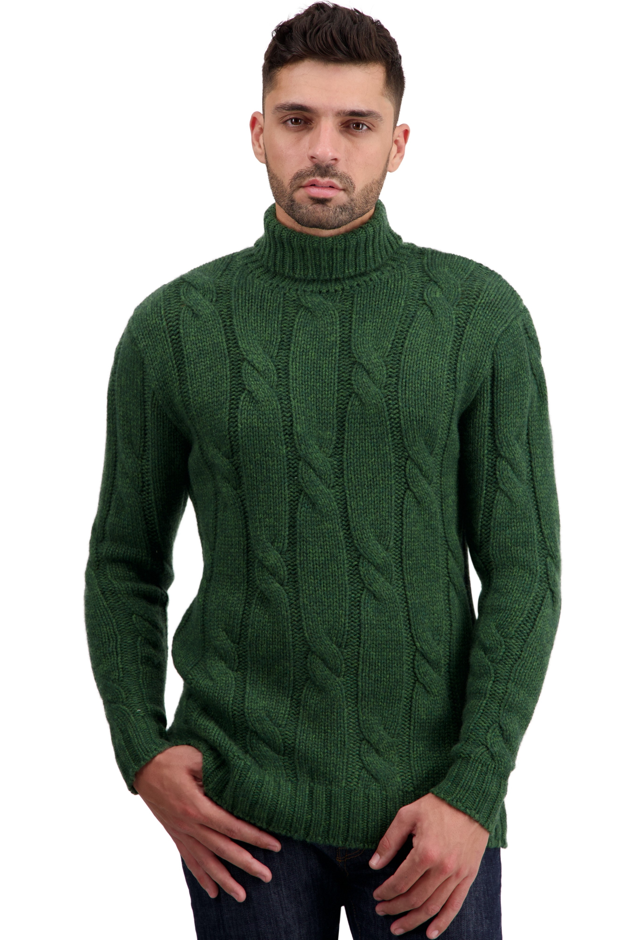 Cashmere men chunky sweater triton cedar 4xl