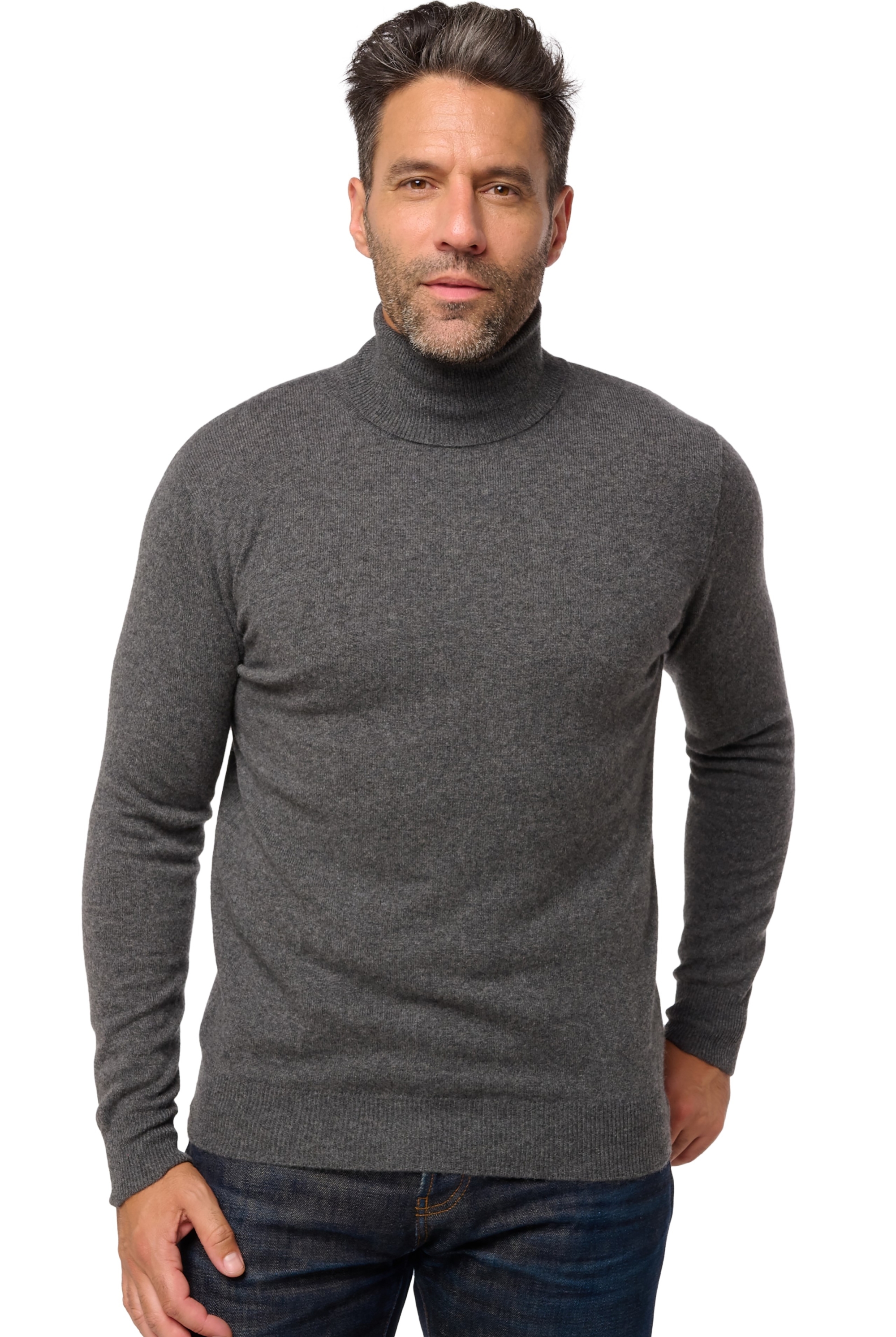 Cashmere men tarry first dark grey l