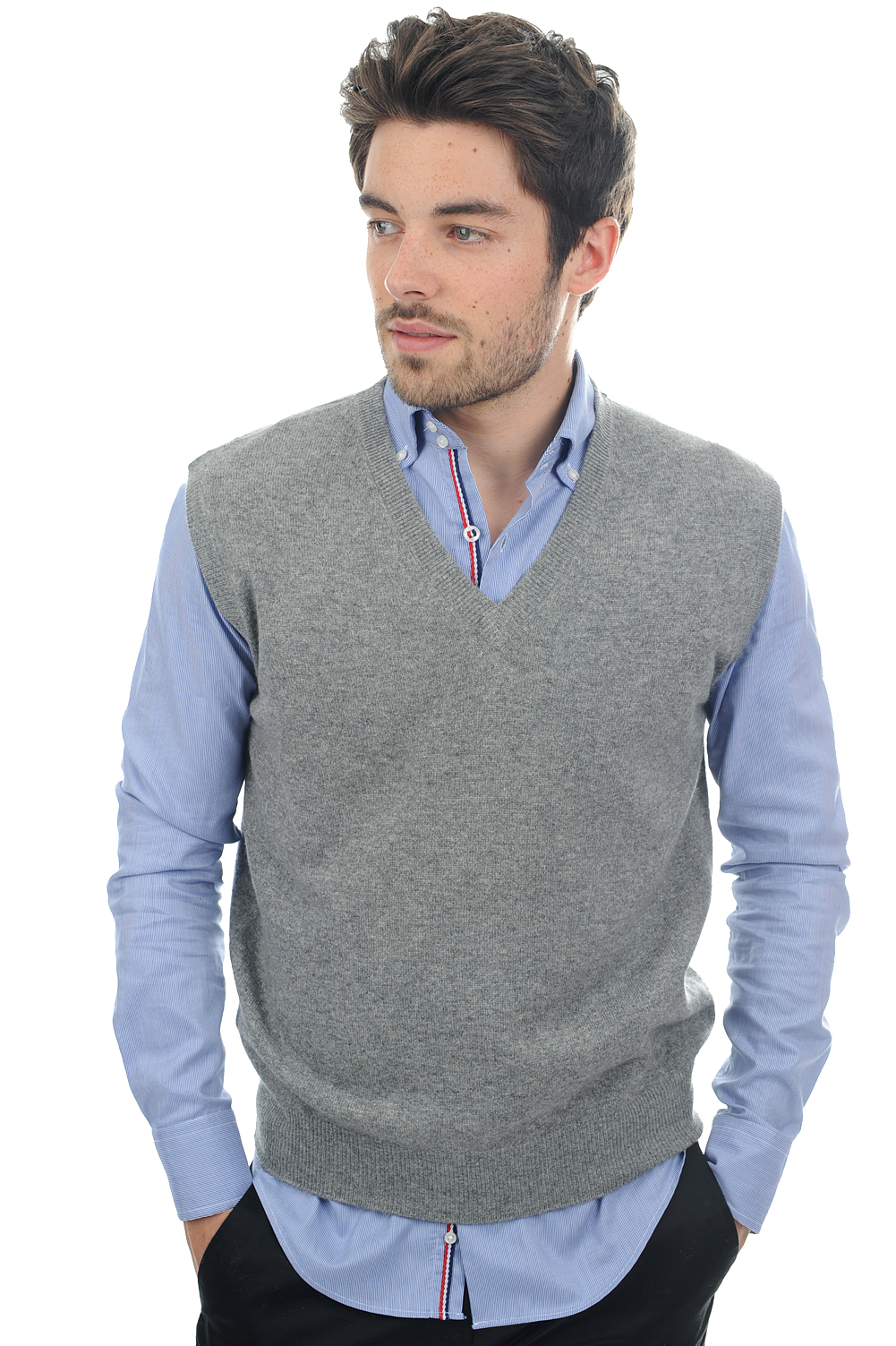 Cashmere men timeless classics balthazar grey marl 2xl