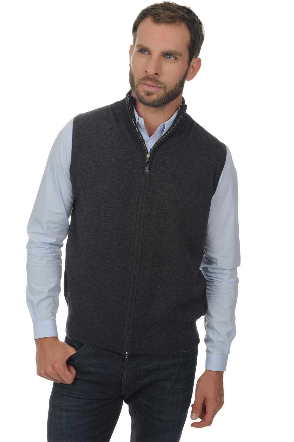 Cashmere men timeless classics dali charcoal marl 2xl