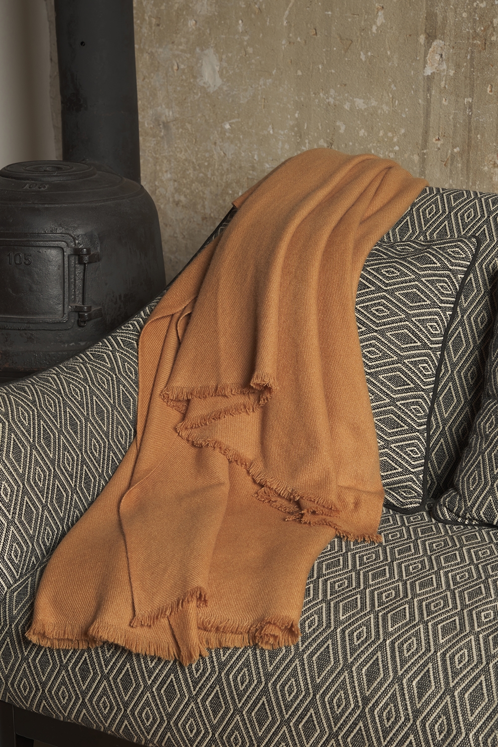 Cashmere men toodoo plain s 140 x 200 camel desert 140 x 200 cm