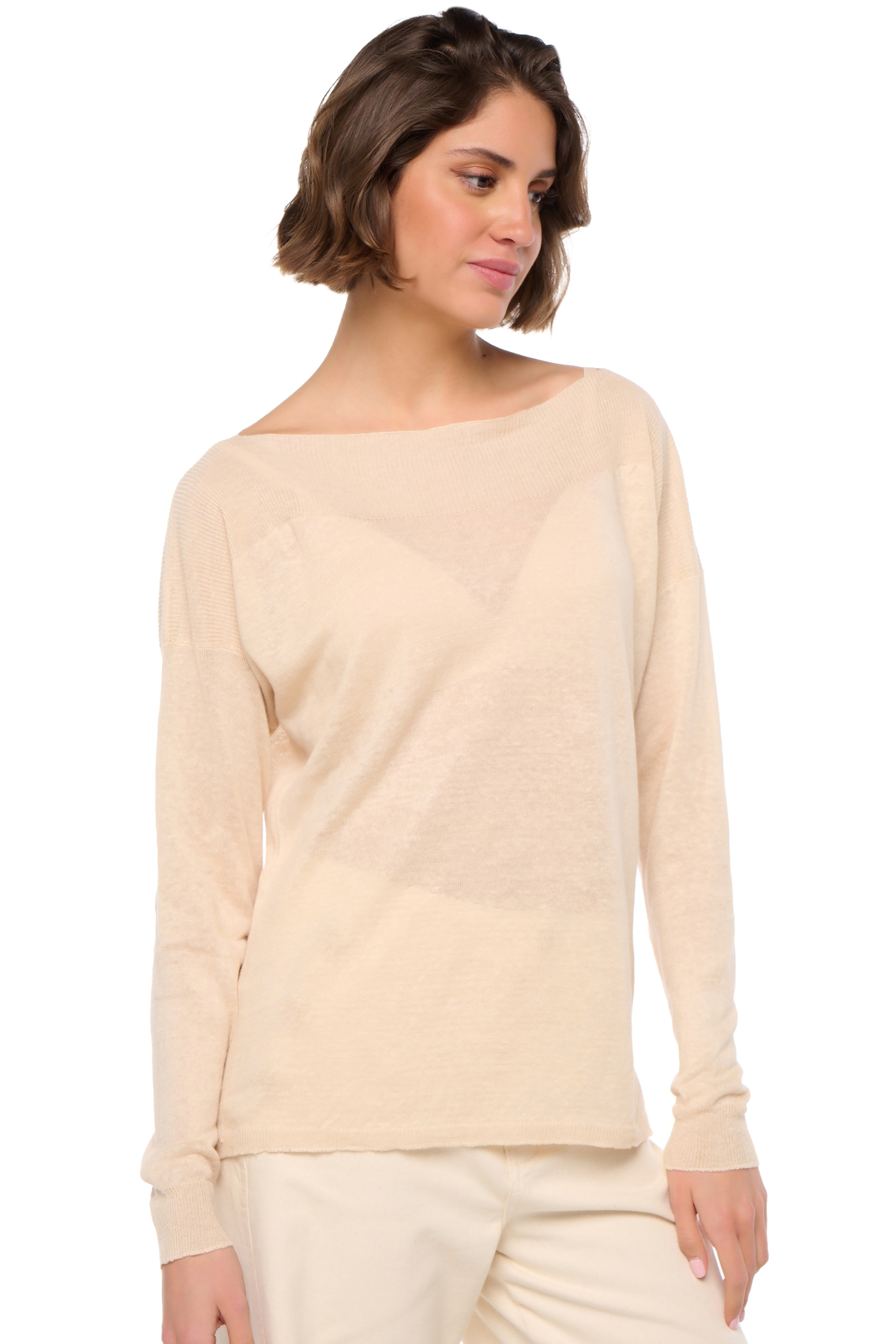 Linen ladies round necks sheila wheat s