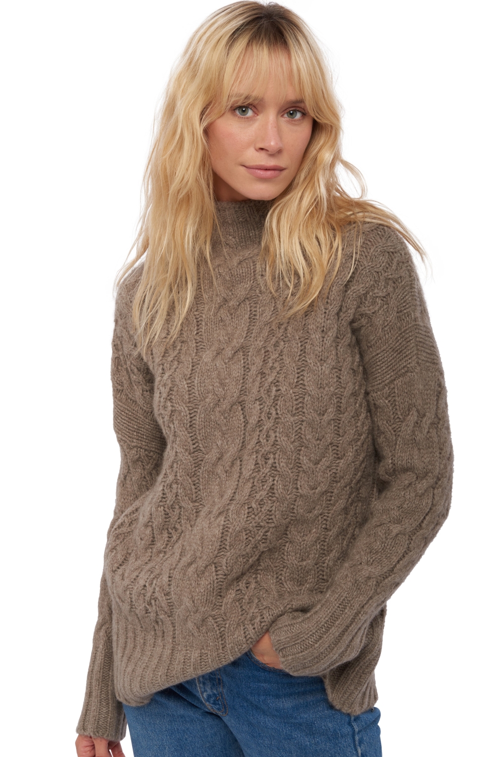 Yak ladies chunky sweater victoria natural dove s